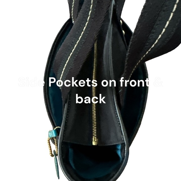 COACH Black Sateen Medium Tote Vintage - Picture 8 of 8